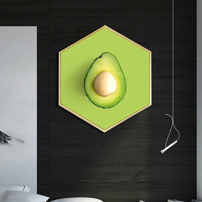 Vivolux | Skandinavischer Stil Leckere Früchte Leinwand Helle Farbige Texturierte Kunstdruck für Esszimmer