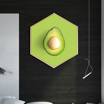 Vivolux | Skandinavischer Stil Leckere Früchte Leinwand Helle Farbige Texturierte Kunstdruck für Esszimmer