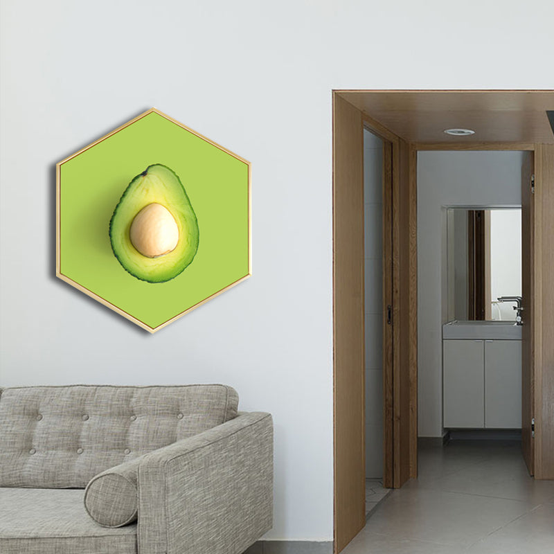 Vivolux | Skandinavischer Stil Leckere Früchte Leinwand Helle Farbige Texturierte Kunstdruck für Esszimmer
