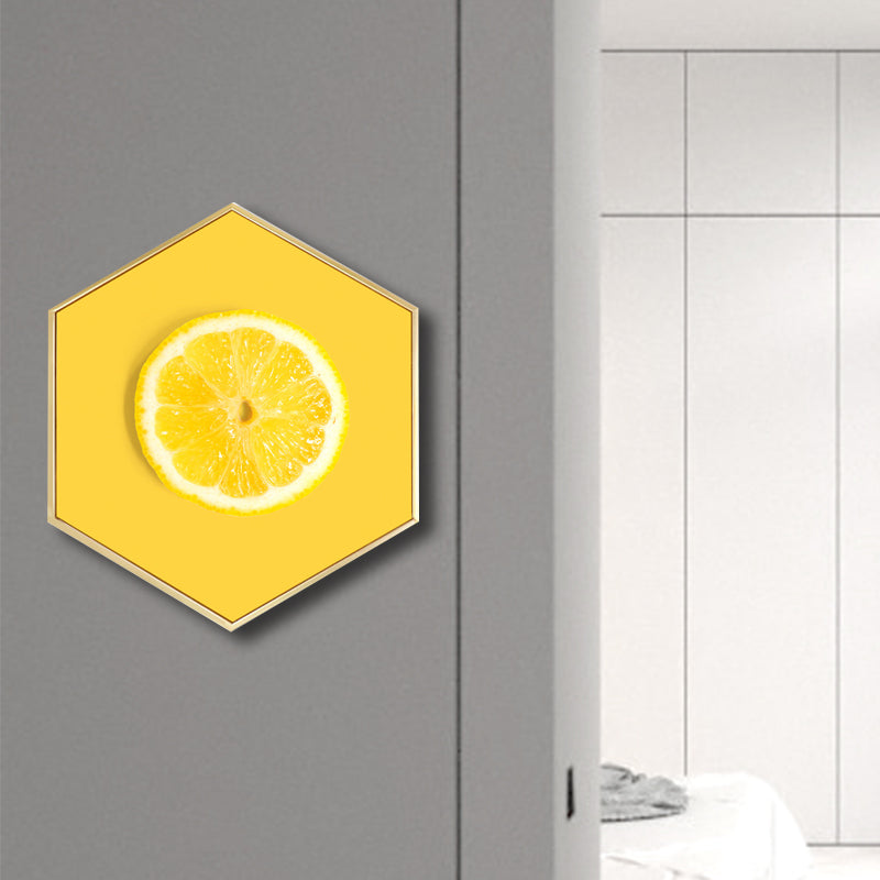 Vivolux | Skandinavischer Stil Leckere Früchte Leinwand Helle Farbige Texturierte Kunstdruck für Esszimmer