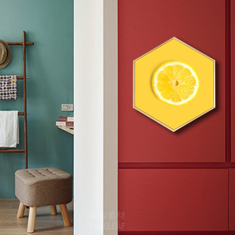 Vivolux | Skandinavischer Stil Leckere Früchte Leinwand Helle Farbige Texturierte Kunstdruck für Esszimmer