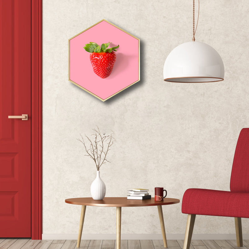 Vivolux | Skandinavischer Stil Leckere Früchte Leinwand Helle Farbige Texturierte Kunstdruck für Esszimmer