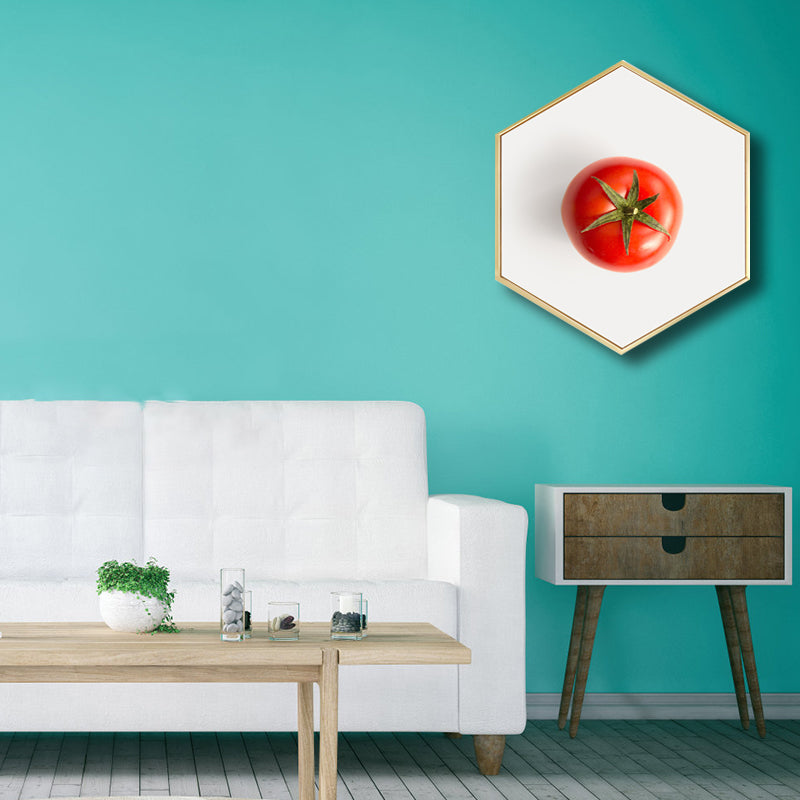 Vivolux | Skandinavischer Stil Leckere Früchte Leinwand Helle Farbige Texturierte Kunstdruck für Esszimmer