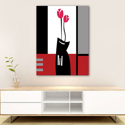 Vivolux | Blumenarrangement Wandkunst Dekor Pastellfarbe Leinwandmalerei, Texturiert, Mehrere Größen