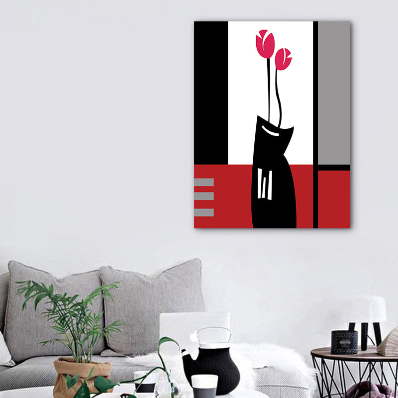 Vivolux | Blumenarrangement Wandkunst Dekor Pastellfarbe Leinwandmalerei, Texturiert, Mehrere Größen