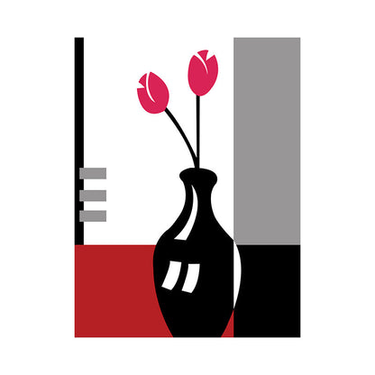 Vivolux | Blumenarrangement Wandkunst Dekor Pastellfarbe Leinwandmalerei, Texturiert, Mehrere Größen