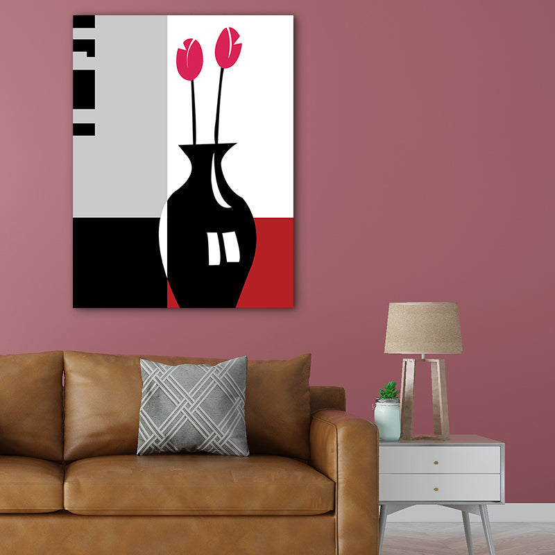 Vivolux | Blumenarrangement Wandkunst Dekor Pastellfarbe Leinwandmalerei, Texturiert, Mehrere Größen