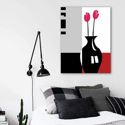 Vivolux | Blumenarrangement Wandkunst Dekor Pastellfarbe Leinwandmalerei, Texturiert, Mehrere Größen