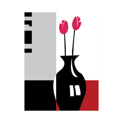 Vivolux | Blumenarrangement Wandkunst Dekor Pastellfarbe Leinwandmalerei, Texturiert, Mehrere Größen