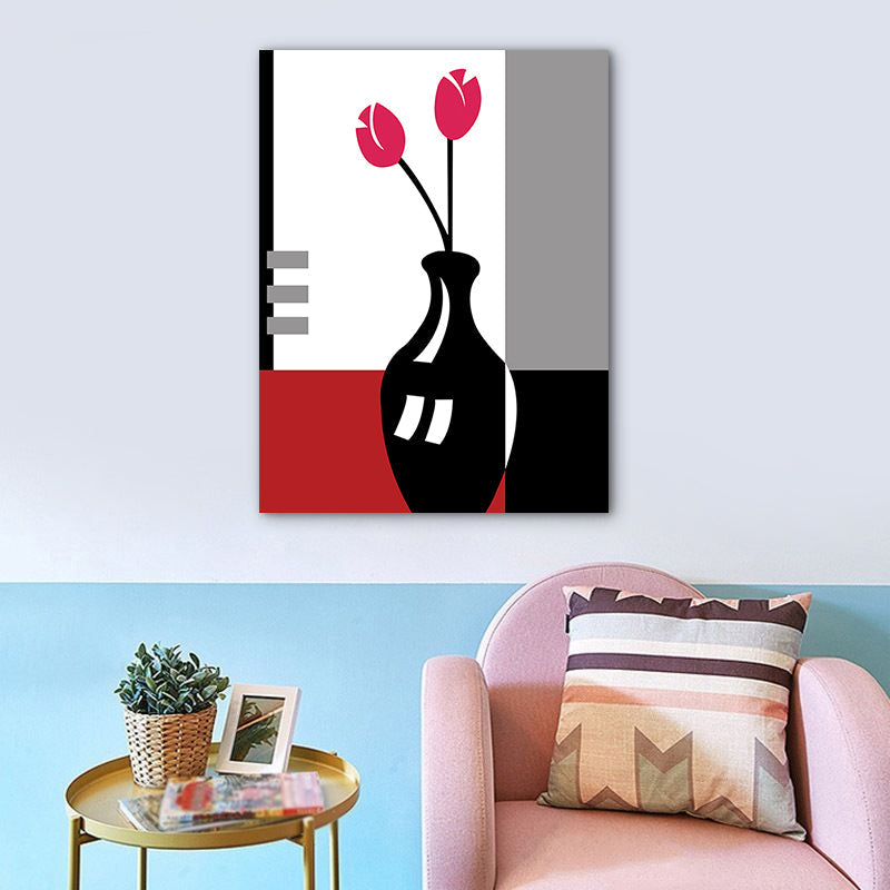 Vivolux | Blumenarrangement Wandkunst Dekor Pastellfarbe Leinwandmalerei, Texturiert, Mehrere Größen