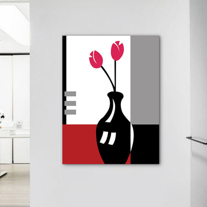 Vivolux | Blumenarrangement Wandkunst Dekor Pastellfarbe Leinwandmalerei, Texturiert, Mehrere Größen