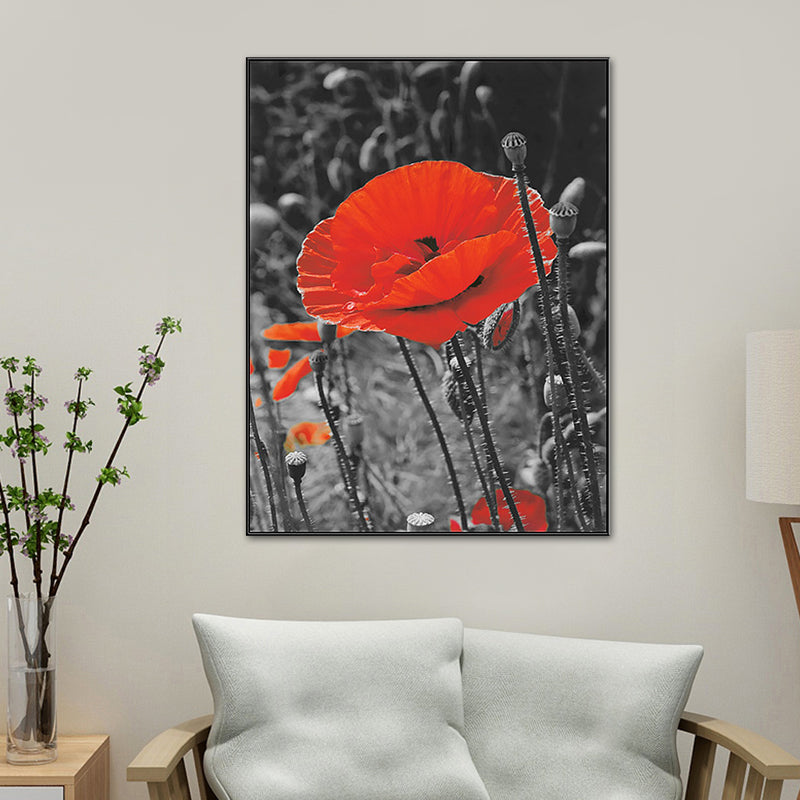 Vivolux | Moderner Stil Botanische Szene Leinwand Sanfte Farbtextur Wandkunst Druck für Wohnzimmer