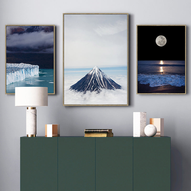 Vivolux | Helle Farben Natürliches Landschaftsleinwand Modern Texturiertes Wandkunst-Dekor für das Wohnzimmer