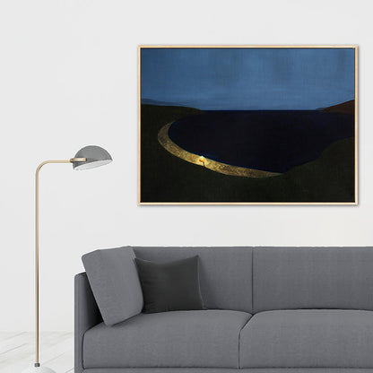 Vivolux | Illustration Nordic Wandkunst Dekor mit abstrakter Landschaft in sanften Farben für das Jungenzimmer