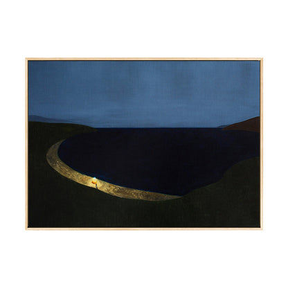 Vivolux | Illustration Nordic Wandkunst Dekor mit abstrakter Landschaft in sanften Farben für das Jungenzimmer