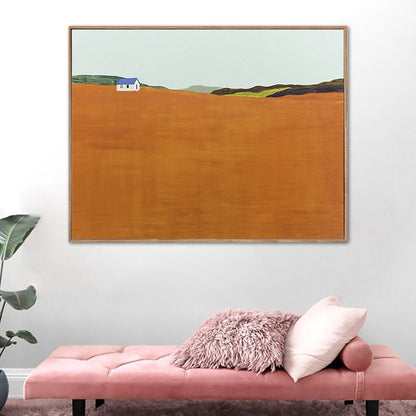 Vivolux | Nordic Mountain Landscape Canvas Art Pastellfarben Texturierte Wanddekoration für das Schlafzimmer