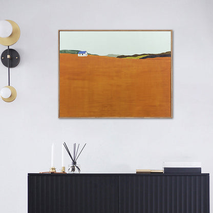 Vivolux | Nordic Mountain Landscape Canvas Art Pastellfarben Texturierte Wanddekoration für das Schlafzimmer