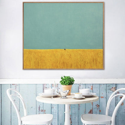 Vivolux | Nordic Mountain Landscape Canvas Art Pastellfarben Texturierte Wanddekoration für das Schlafzimmer