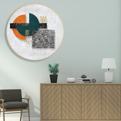 Vivolux | Pastellfarbige geometrische Leinwanddruck texturierten Wandkunst Dekor für Badezimmer, mehrere Größen