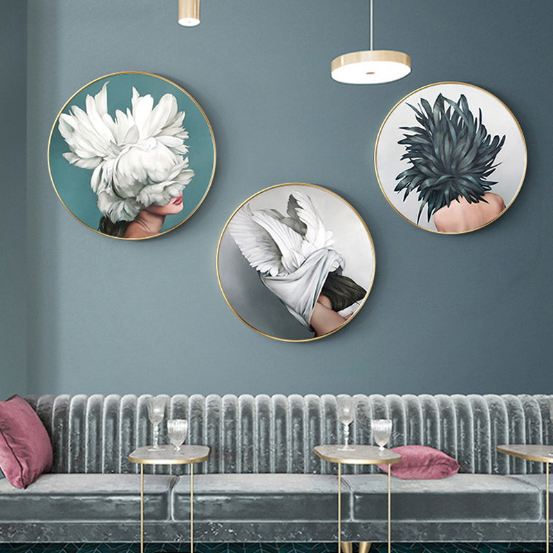 Vivolux | Chic Maiden Gemälde für das Mädchenzimmer in Pastellfarbe, Mehrere Größen Verfügbar