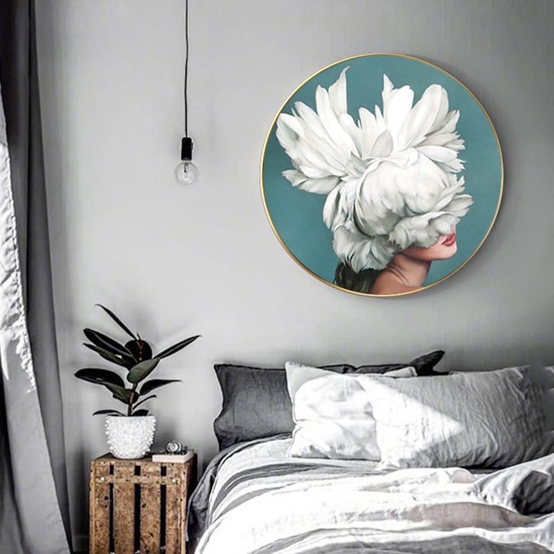 Vivolux | Chic Maiden Gemälde für das Mädchenzimmer in Pastellfarbe, Mehrere Größen Verfügbar