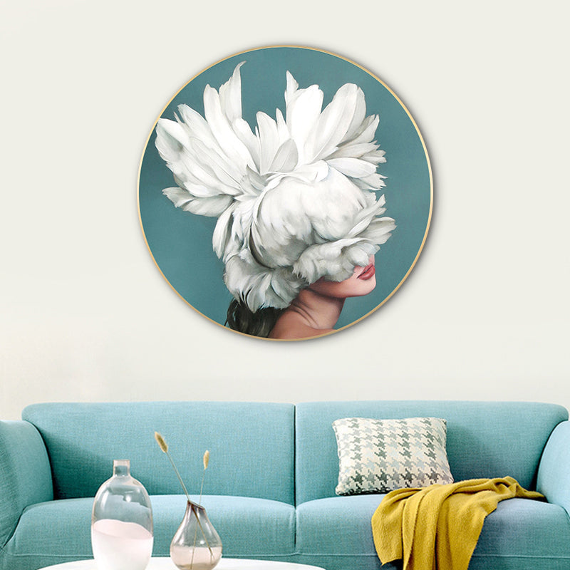 Vivolux | Chic Maiden Gemälde für das Mädchenzimmer in Pastellfarbe, Mehrere Größen Verfügbar