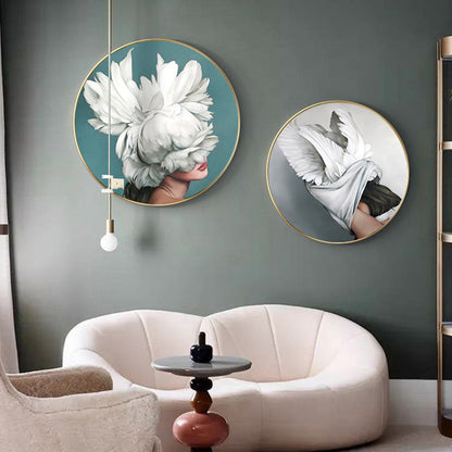 Vivolux | Chic Maiden Gemälde für das Mädchenzimmer in Pastellfarbe, Mehrere Größen Verfügbar