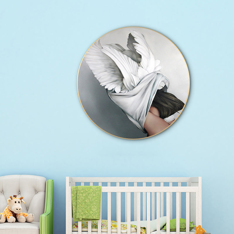 Vivolux | Chic Maiden Gemälde für das Mädchenzimmer in Pastellfarbe, Mehrere Größen Verfügbar