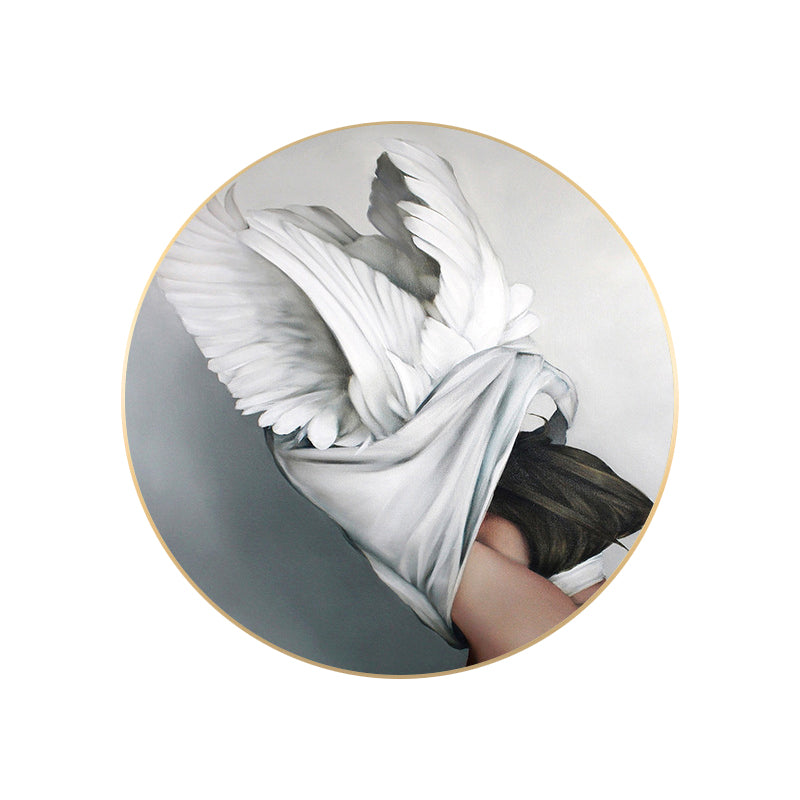 Vivolux | Chic Maiden Gemälde für das Mädchenzimmer in Pastellfarbe, Mehrere Größen Verfügbar