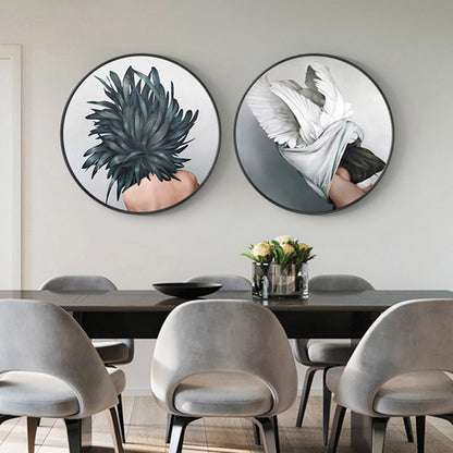 Vivolux | Chic Maiden Gemälde für das Mädchenzimmer in Pastellfarbe, Mehrere Größen Verfügbar