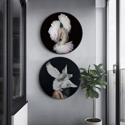 Vivolux | Chic Maiden Gemälde für das Mädchenzimmer in Pastellfarbe, Mehrere Größen Verfügbar