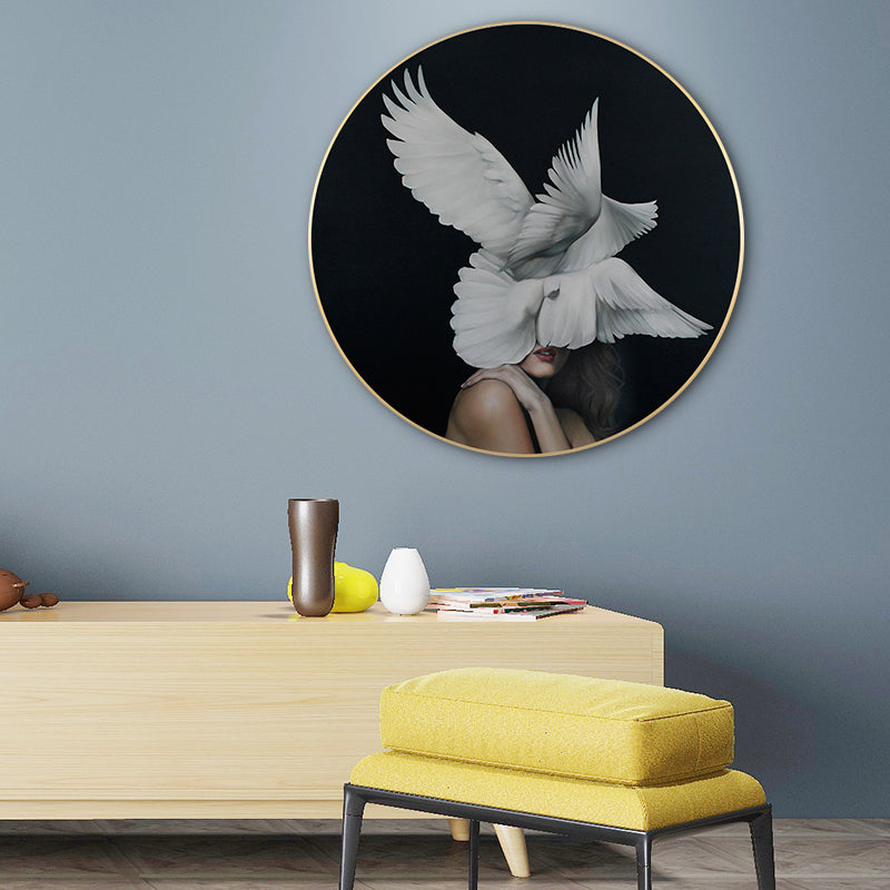 Vivolux | Chic Maiden Gemälde für das Mädchenzimmer in Pastellfarbe, Mehrere Größen Verfügbar