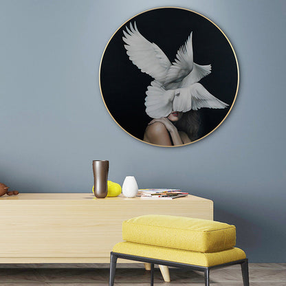 Vivolux | Chic Maiden Gemälde für das Mädchenzimmer in Pastellfarbe, Mehrere Größen Verfügbar