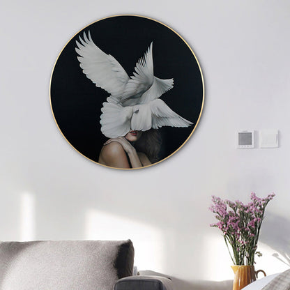 Vivolux | Chic Maiden Gemälde für das Mädchenzimmer in Pastellfarbe, Mehrere Größen Verfügbar