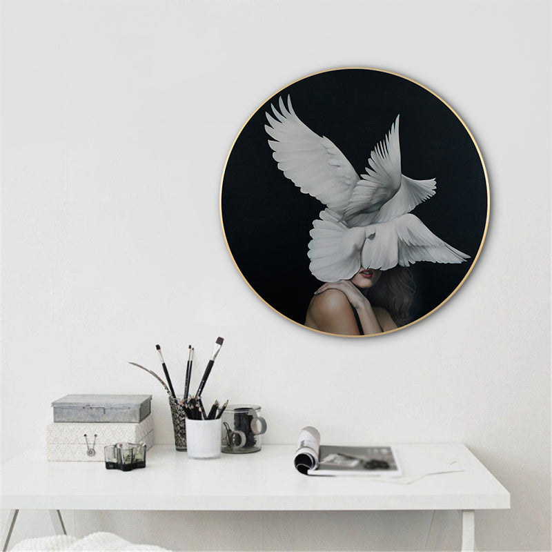 Vivolux | Chic Maiden Gemälde für das Mädchenzimmer in Pastellfarbe, Mehrere Größen Verfügbar