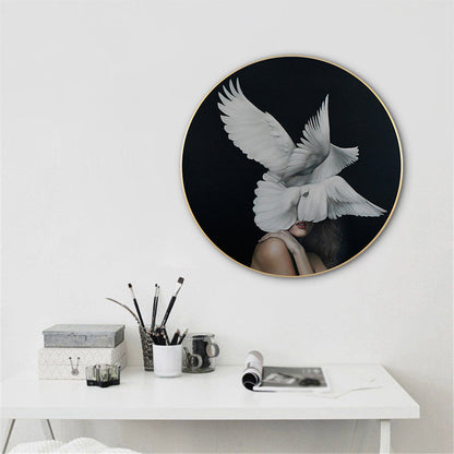 Vivolux | Chic Maiden Gemälde für das Mädchenzimmer in Pastellfarbe, Mehrere Größen Verfügbar