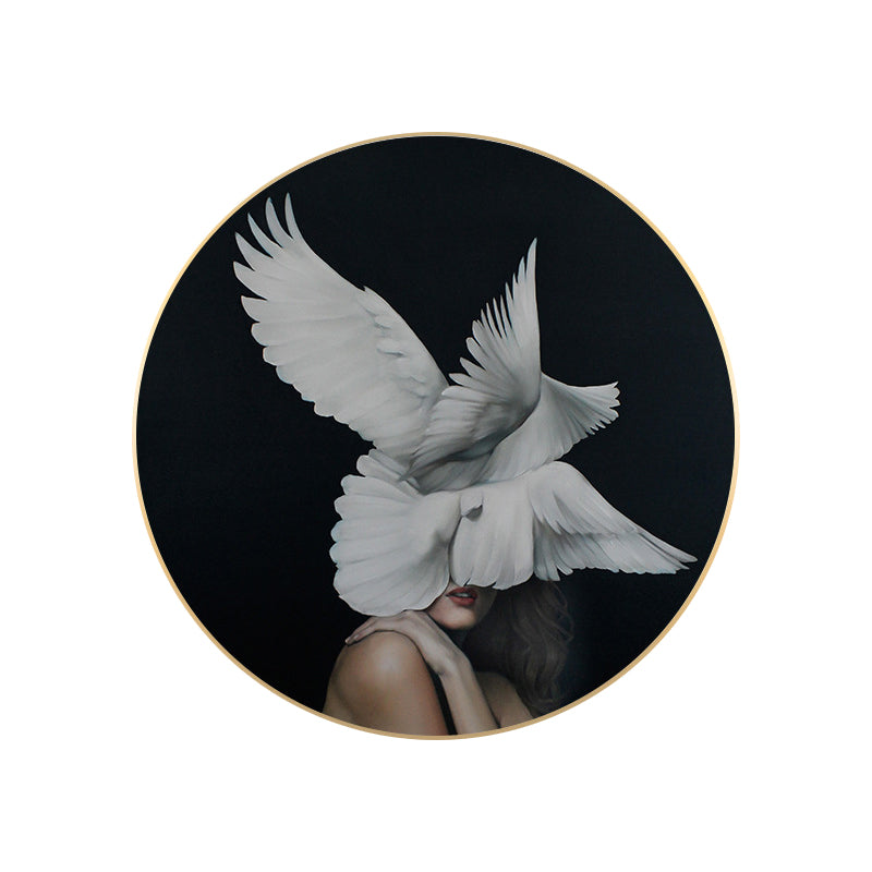 Vivolux | Chic Maiden Gemälde für das Mädchenzimmer in Pastellfarbe, Mehrere Größen Verfügbar