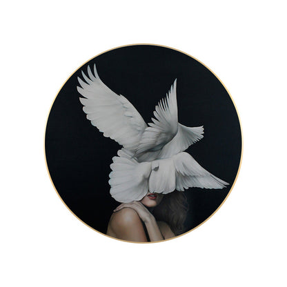 Vivolux | Chic Maiden Gemälde für das Mädchenzimmer in Pastellfarbe, Mehrere Größen Verfügbar