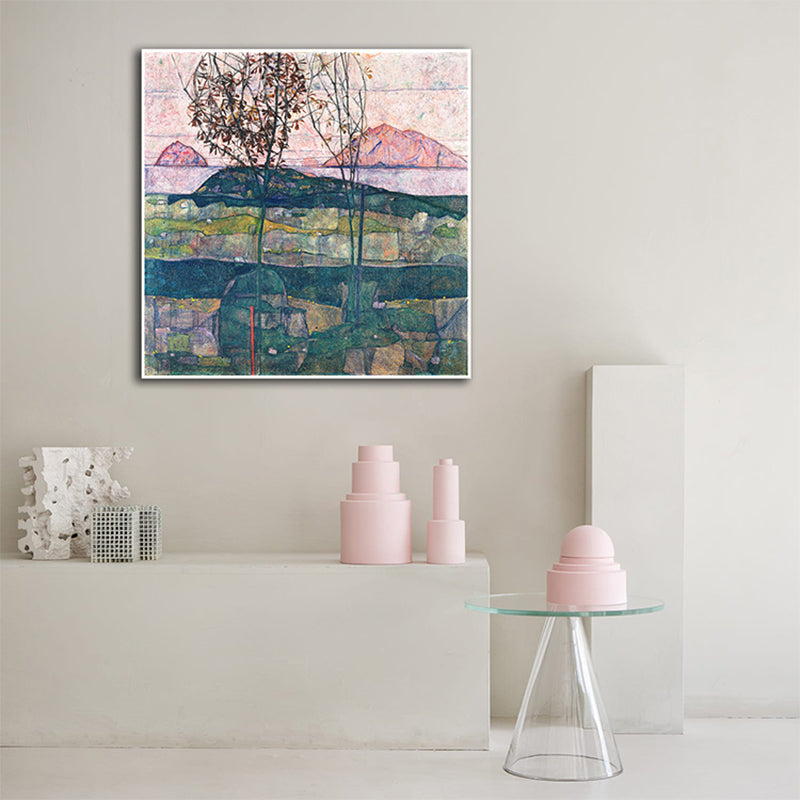 Vivolux | Natürliche Landschaft Wanddekoration Art Nouveau Texturiertes Schlafzimmer Leinwand, Mehrere Größenoptionen