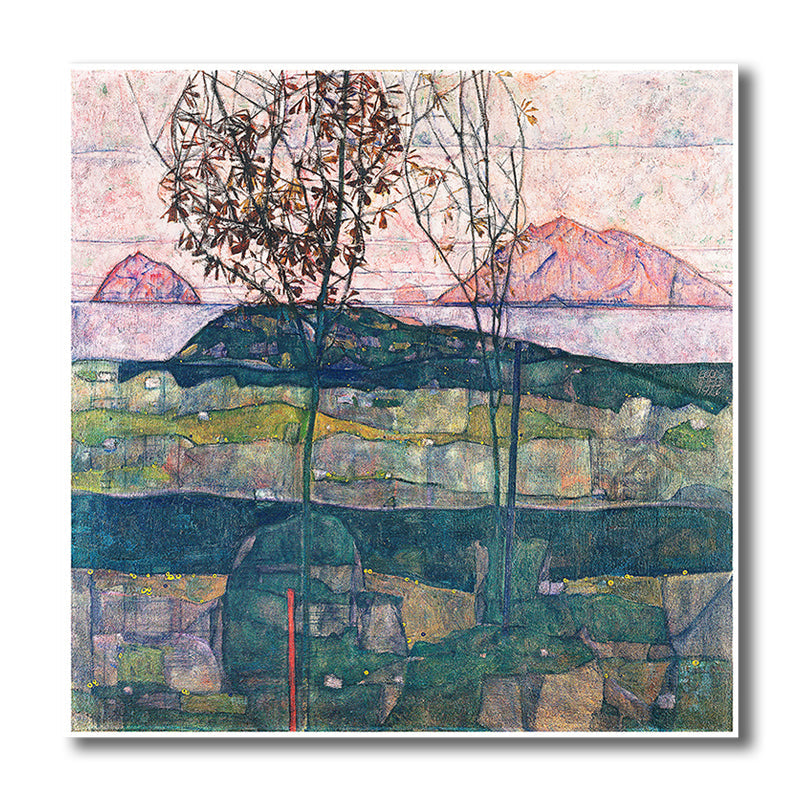 Vivolux | Natürliche Landschaft Wanddekoration Art Nouveau Texturiertes Schlafzimmer Leinwand, Mehrere Größenoptionen