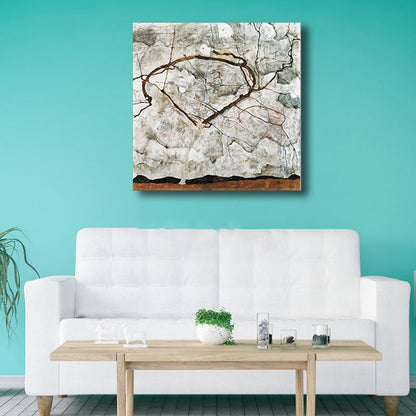 Vivolux | Natürliche Landschaft Wanddekoration Art Nouveau Texturiertes Schlafzimmer Leinwand, Mehrere Größenoptionen