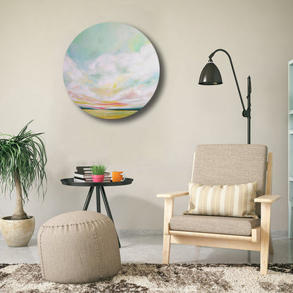 Vivolux | Zeitgenössische Kunst handgemalte Leinwand Pastellfarbe Prärie-Landschaft Gemälde, mehrere Größenoptionen