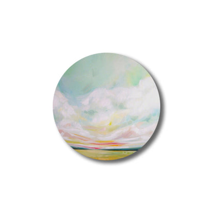 Vivolux | Zeitgenössische Kunst handgemalte Leinwand Pastellfarbe Prärie-Landschaft Gemälde, mehrere Größenoptionen