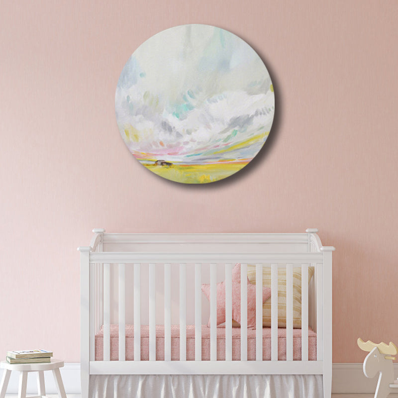 Vivolux | Zeitgenössische Kunst handgemalte Leinwand Pastellfarbe Prärie-Landschaft Gemälde, mehrere Größenoptionen