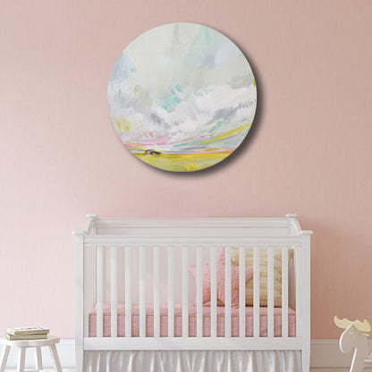 Vivolux | Zeitgenössische Kunst handgemalte Leinwand Pastellfarbe Prärie-Landschaft Gemälde, mehrere Größenoptionen