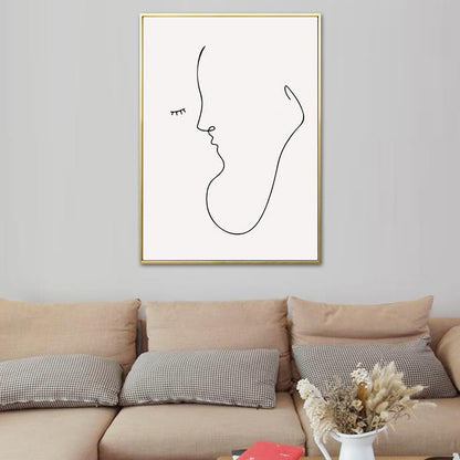 Vivolux | Weiches Farb-Nordic-Leinwand-Figurenprofil-Gemälde für Esszimmer, mehrere Größenoptionen