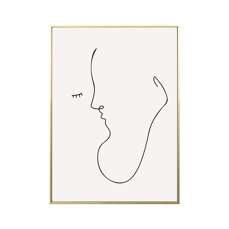 Vivolux | Weiches Farb-Nordic-Leinwand-Figurenprofil-Gemälde für Esszimmer, mehrere Größenoptionen