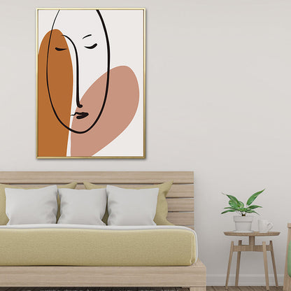 Vivolux | Weiches Farb-Nordic-Leinwand-Figurenprofil-Gemälde für Esszimmer, mehrere Größenoptionen
