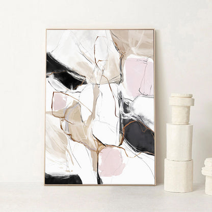 Vivolux | Neuartige abstrakte Muster-Leinwandkunst für das Wohnzimmer in Weiß, mehrere Größen erhältlich