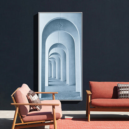 Vivolux | Modernes langes Korridor-Leinwandkunst für Schlafzimmer Fotografie Wanddekoration, mehrere Größen